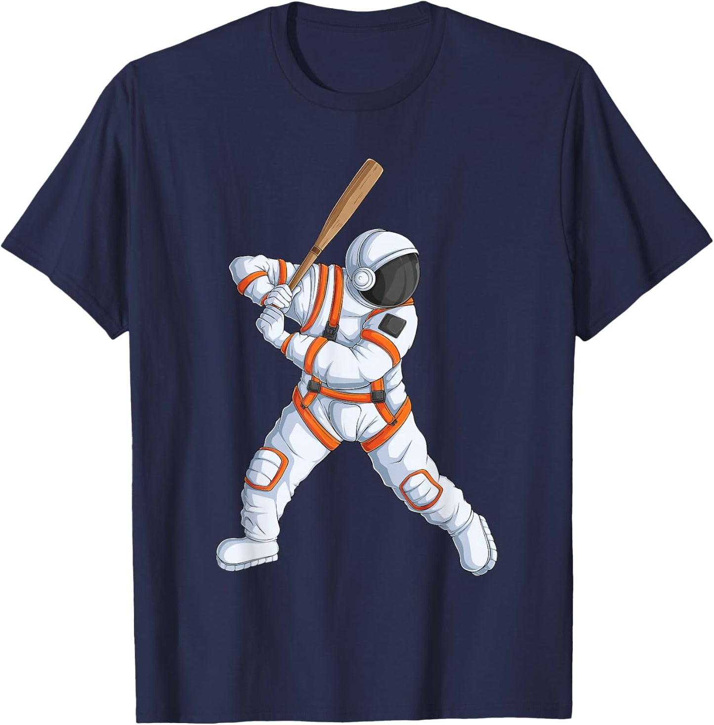 Space Astronaut Baseball funny Baseball Player T-Shirt - T-Shirt | Navy