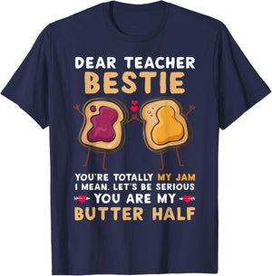 Funny Dear Teacher Bestie You're Totally My Jam Shirt Kids T-Shirt - T-Shirt | Navy