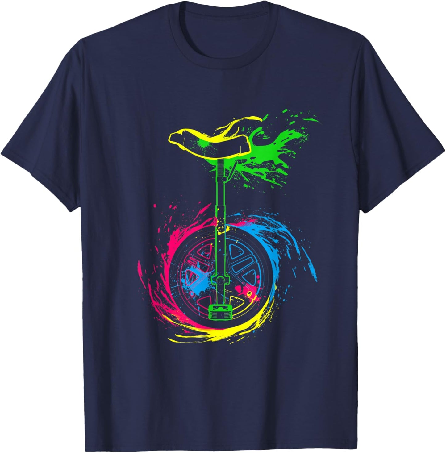 Splash Unicycle T-Shirt - T-Shirt | Navy