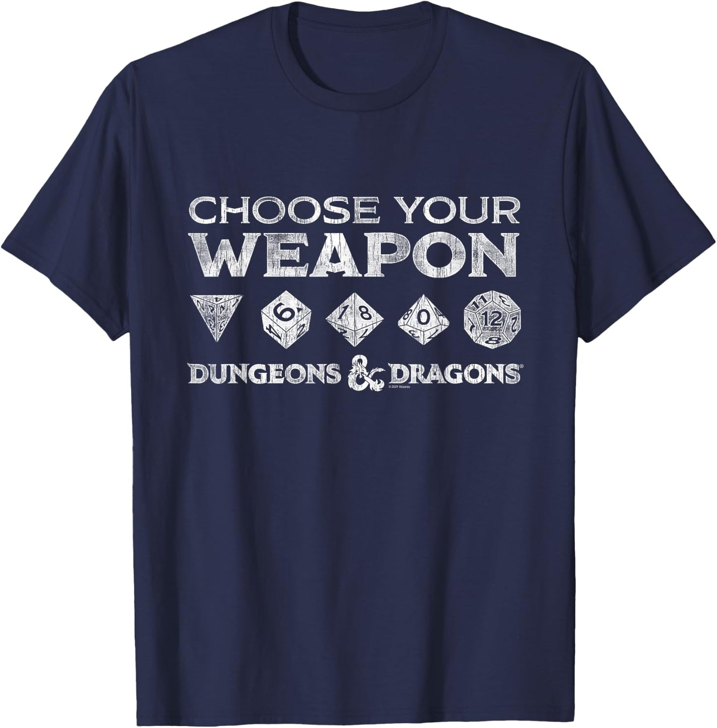 Dungeons & Dragons Weapon of Choice T-Shirt - T-Shirt | Navy