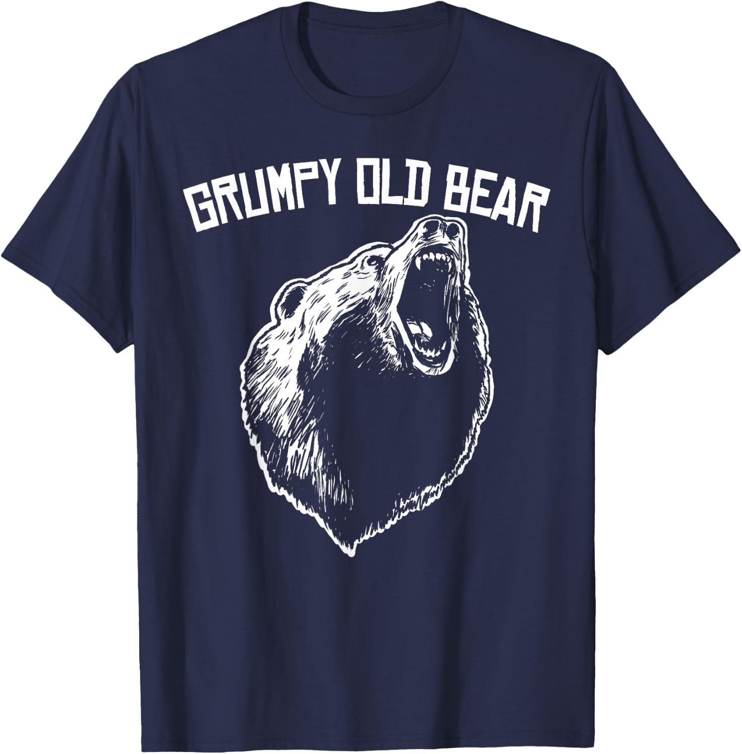 Grumpy Old Bear T-Shirt - T-Shirt | Navy