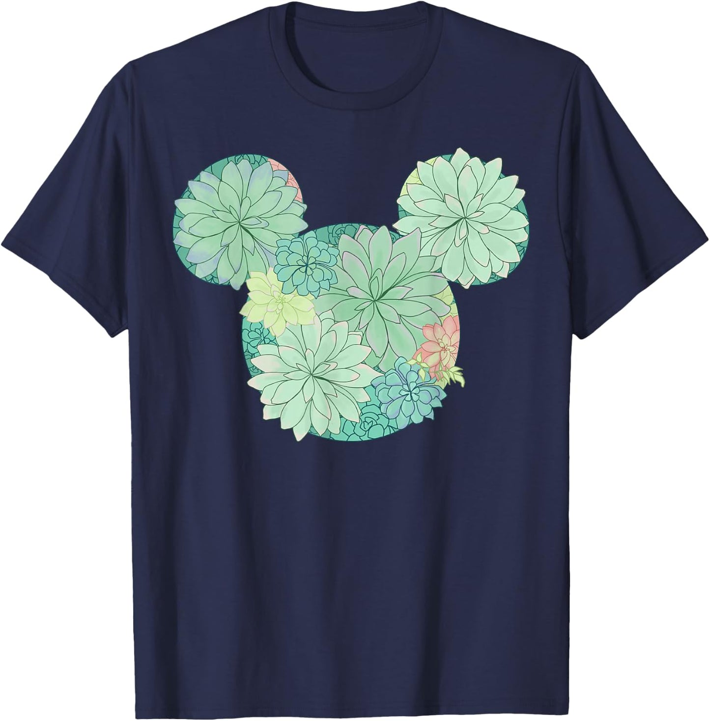 Disney Mickey And Friends Mickey Succulent Fill T-Shirt - T-Shirt | Navy