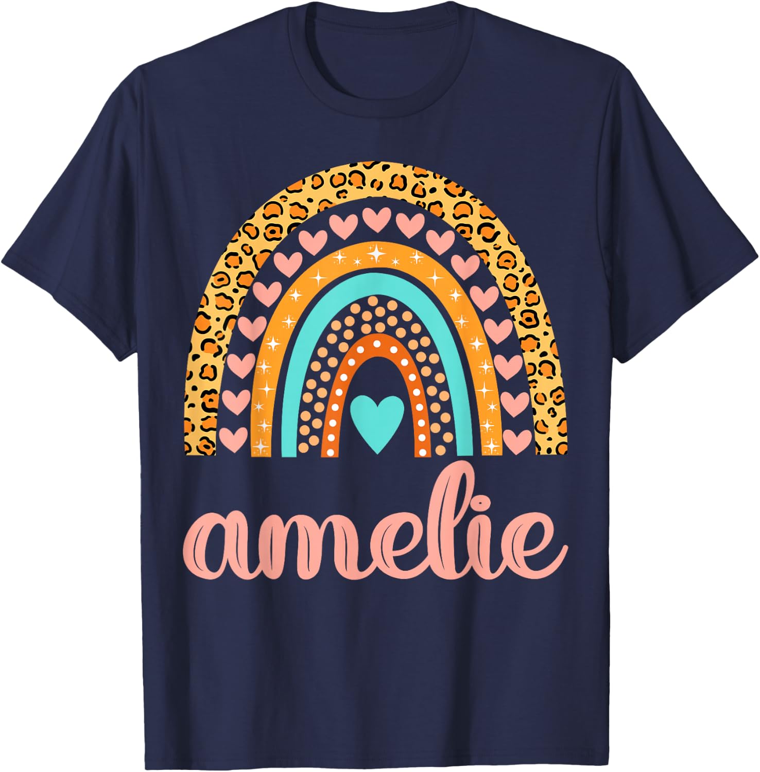 Amelie Amelie Name Birthday Shirt Gift T-Shirt - T-Shirt | Navy