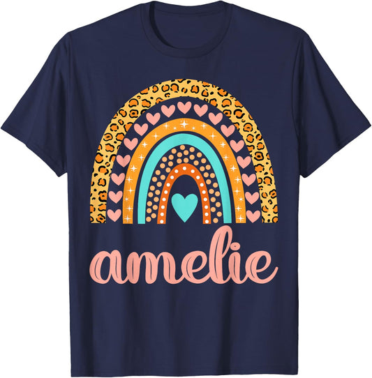 Amelie Amelie Name Birthday Shirt Gift T-Shirt - T-Shirt | Navy
