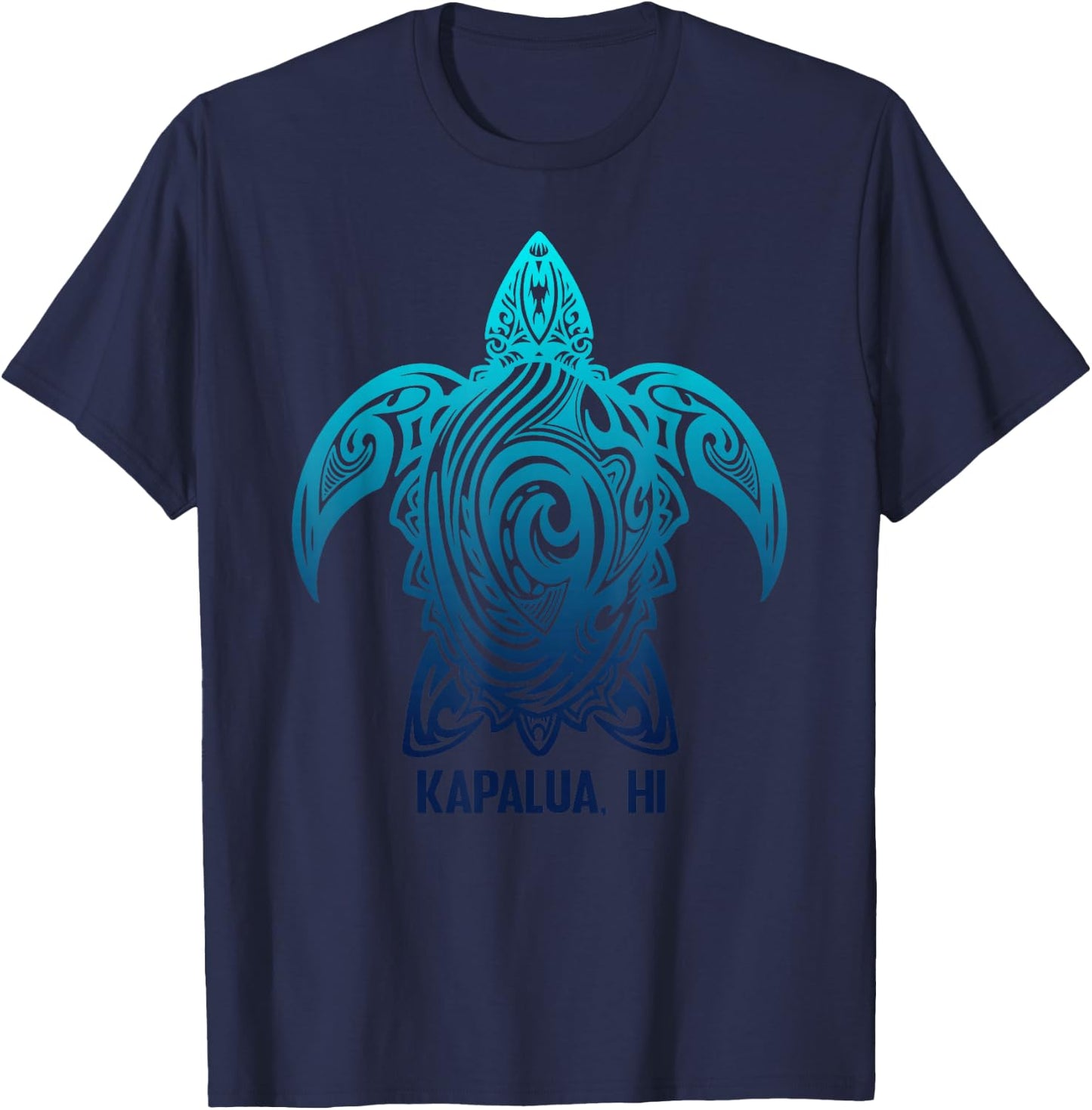 Kapalua Hawaii Tribal Turtle Hawaiian Surfer Diving T-Shirt - T-Shirt | Navy
