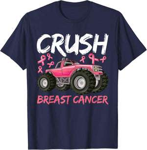 Boys Breast Cancer Awareness Shirt for Boys Kids Toddlers T-Shirt - T-Shirt | Navy