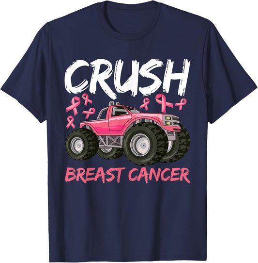 Boys Breast Cancer Awareness Shirt for Boys Kids Toddlers T-Shirt - T-Shirt | Navy