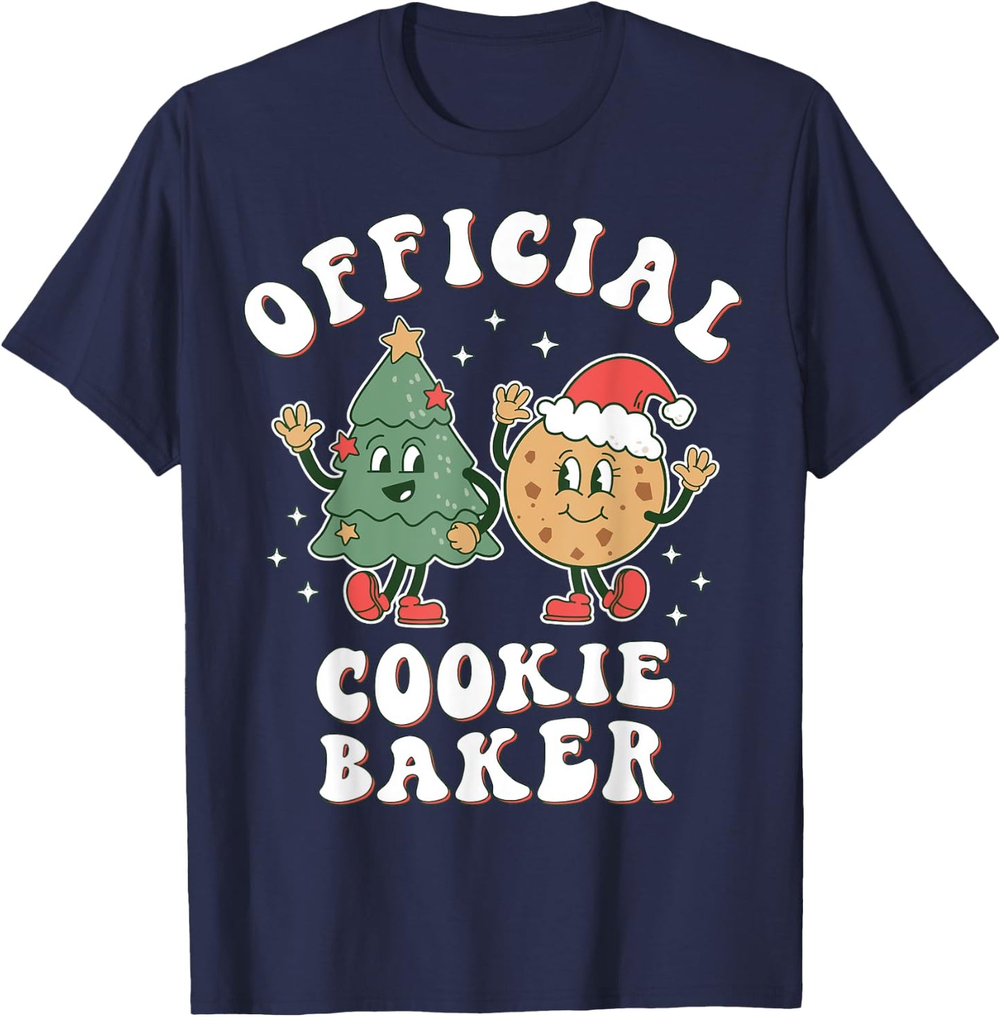 Official Cookie Baker | Christmas Cookie Taste Tester Taster T-Shirt - T-Shirt | Navy