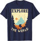 Hiking Mountain Outdoors Explore the World T-Shirt - T-Shirt | Navy