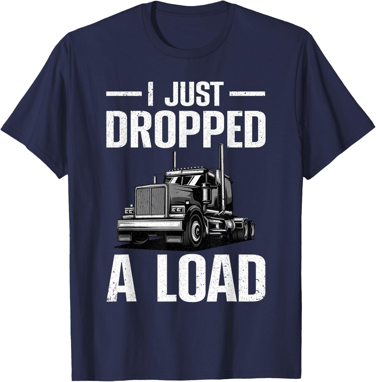 Funny Trucking Art Women Truck Driver Trucker Lover T-Shirt - T-Shirt | Navy