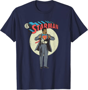 Starman Neil de Grasse Tyson Super Hero Comics Cover T-Shirt - T-Shirt | Navy
