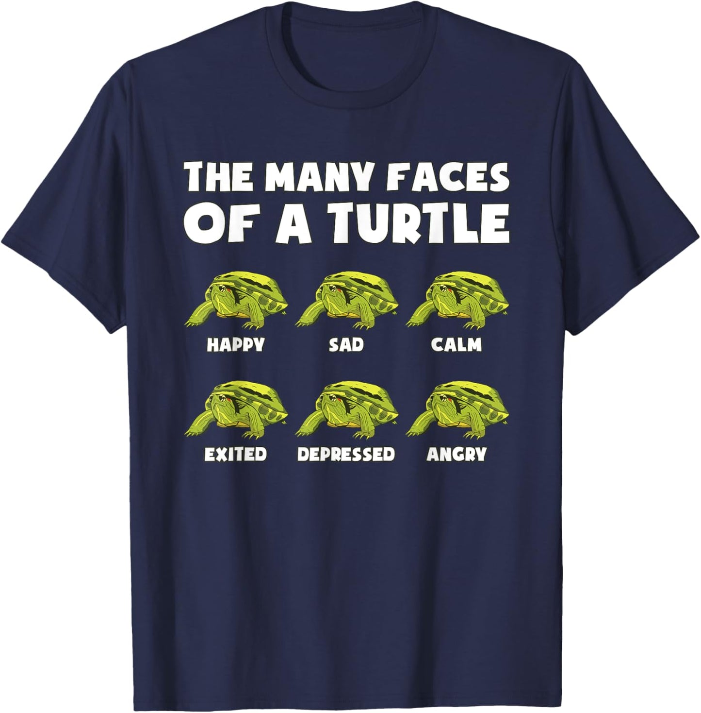 The Many Faces of a Turtle T-Shirt - T-Shirt | Navy