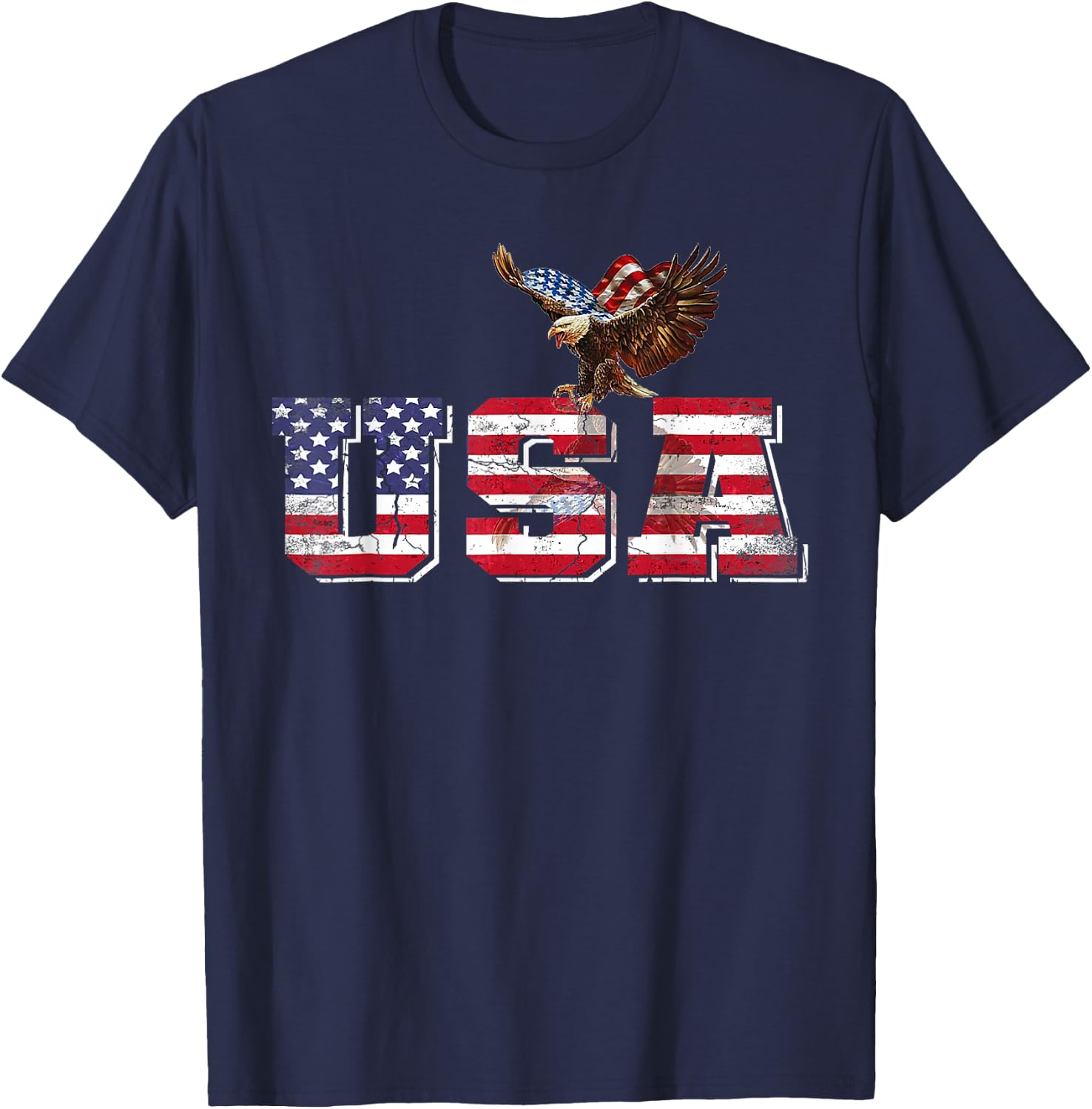 USA American Flag Patriotic 4th of July Eagle Women T-Shirt - T-Shirt | Navy