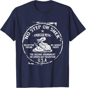 No Step On Snek - USA Patriotic Gift Women Kids Men T-Shirt - T-Shirt | Navy