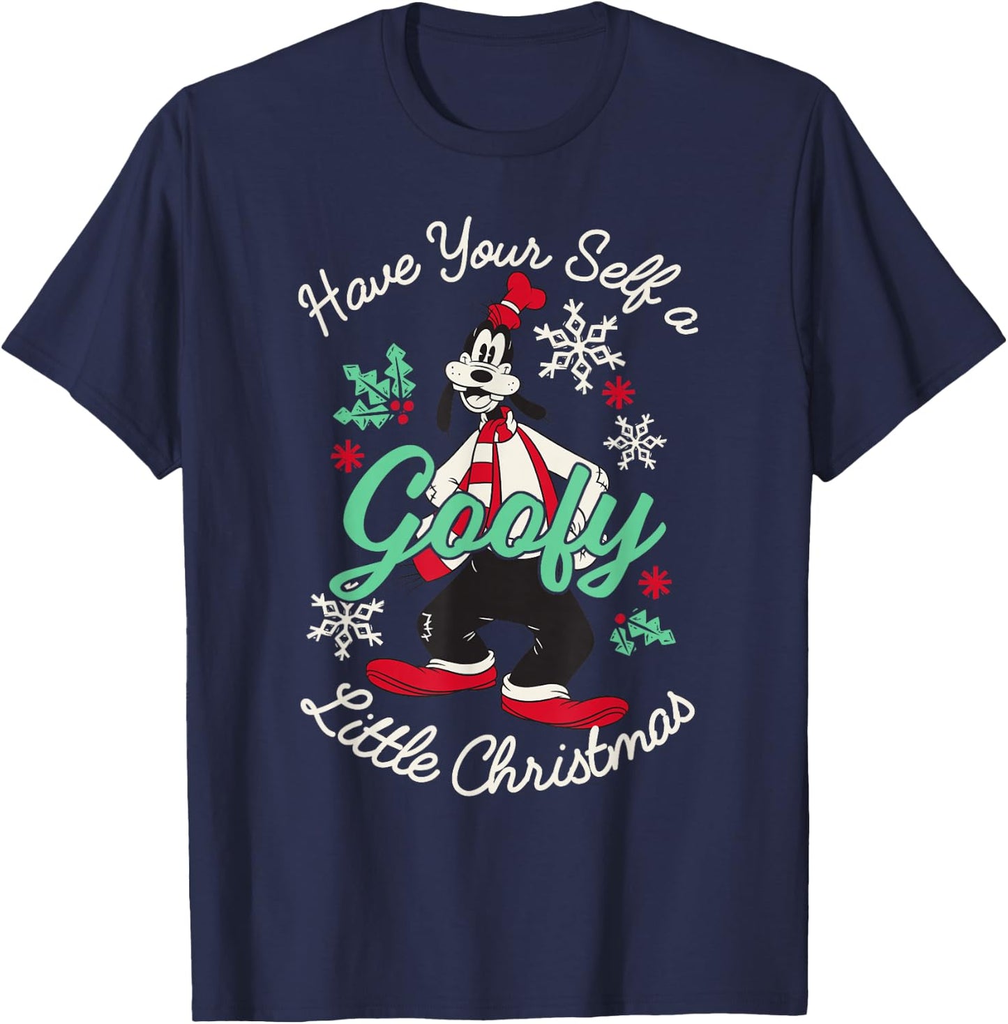 Disney Mickey and Friends Christmas Have A Goofy Christmas T-Shirt - T-Shirt | Navy