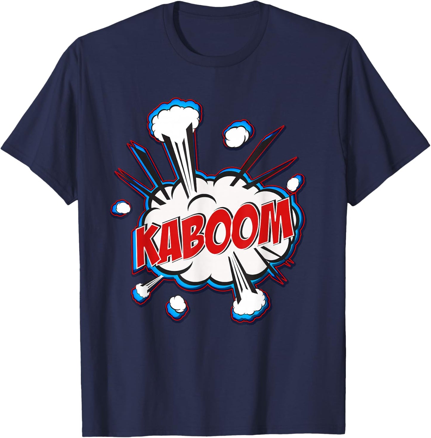 Kaboom Cartoon Comic Sound Effects T-Shirt - T-Shirt | Navy