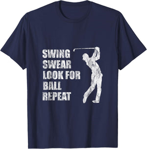 Swing Swear Look For Ball Repeat T-Shirt - T-Shirt | Navy