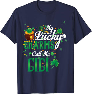 My Lucky Charms Call Me Gigi St Patricks Day Gigi gift T-Shirt - T-Shirt | Navy
