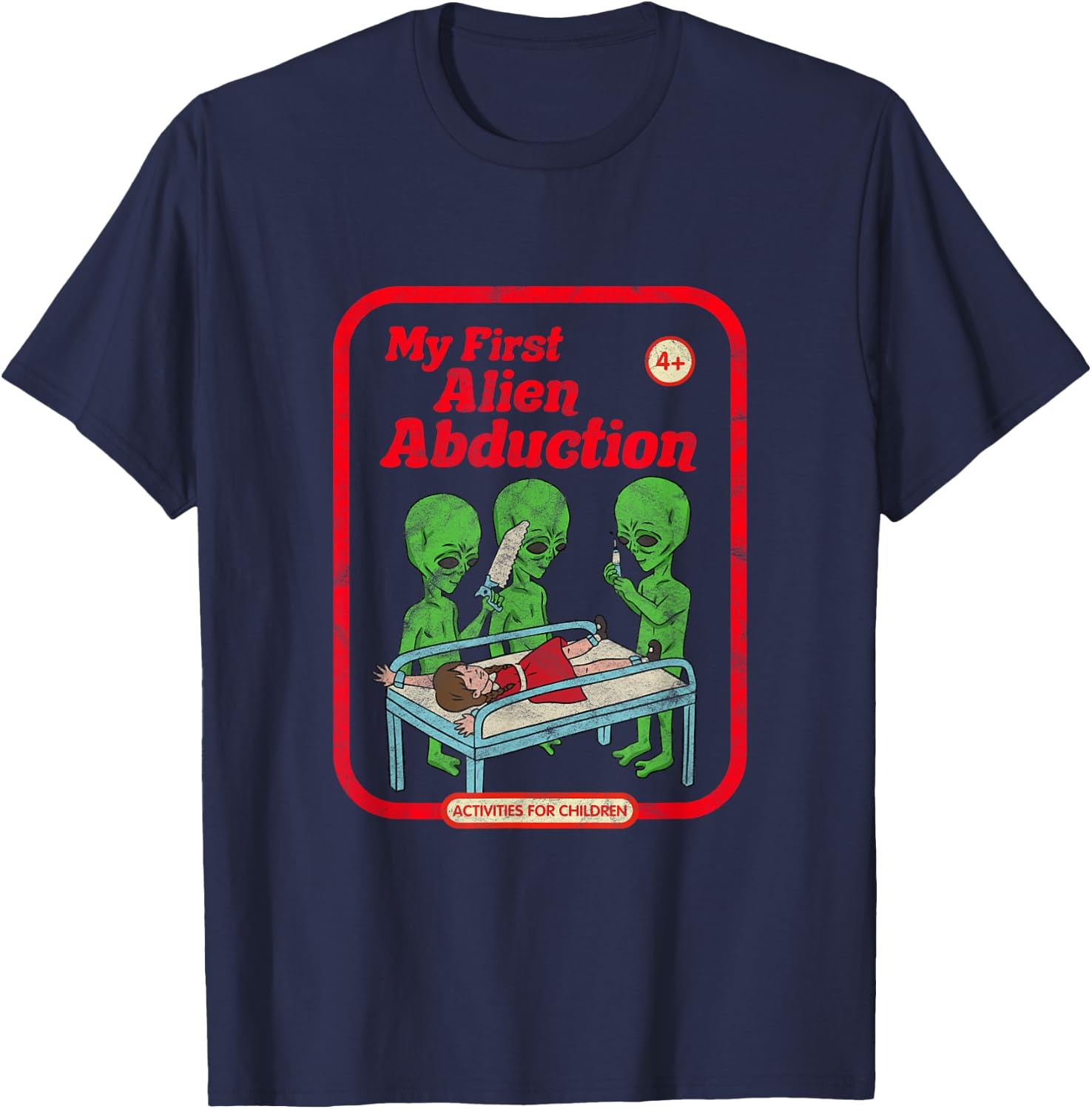 My First Alien Abduction Vintage Childgame Horror Goth Punk T-Shirt - T-Shirt | Navy
