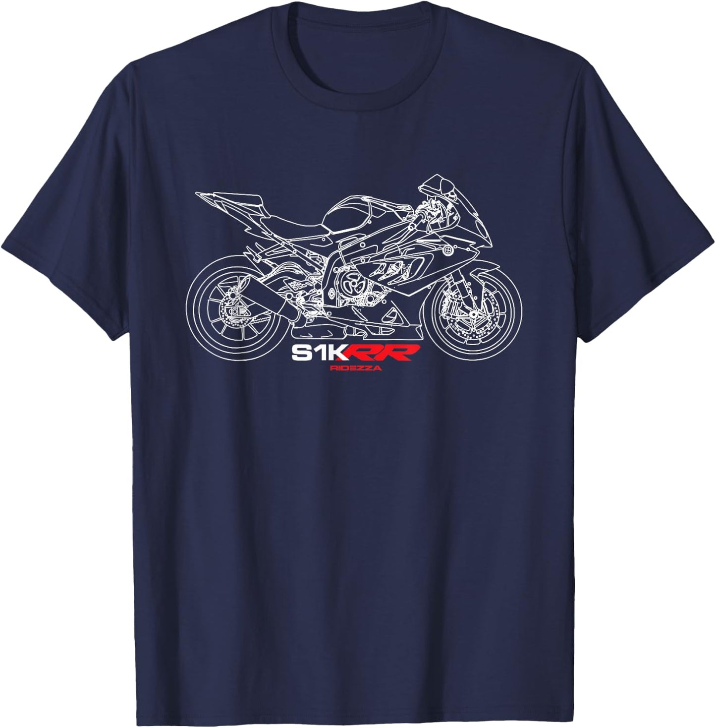 Ridezza Motorcycle S1000RR Designed by a Motorcyclis T-Shirt - T-Shirt | Navy