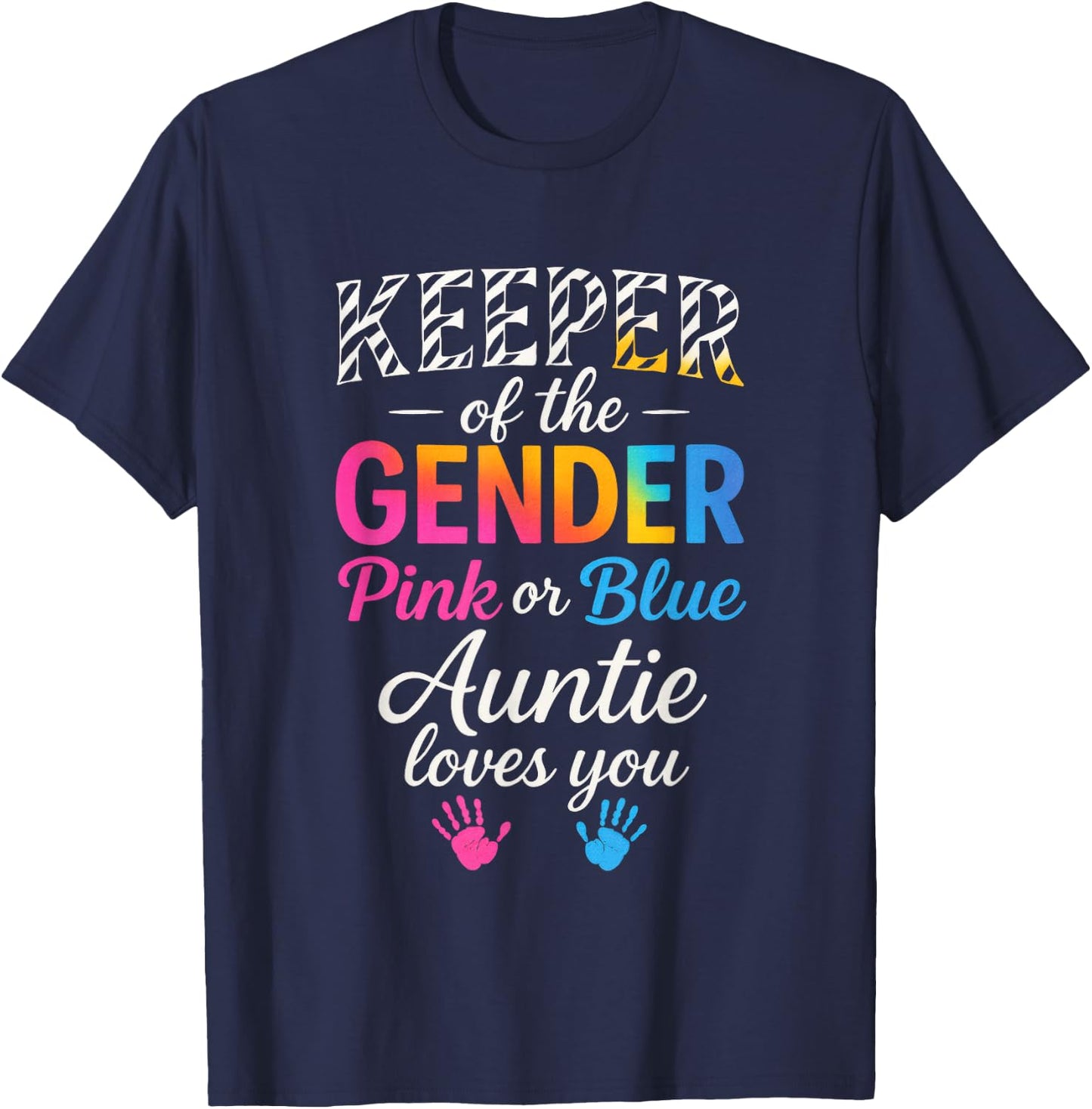 Keeper of The Gender - Funny Announcement Pregnancy T-Shirt - T-Shirt | Navy