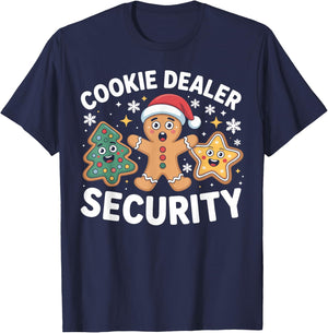 Cookie Dealer Security Funny Christmas Cookie T-Shirt - T-Shirt | Navy