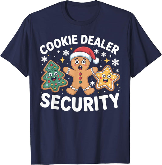 Cookie Dealer Security Funny Christmas Cookie T-Shirt - T-Shirt | Navy