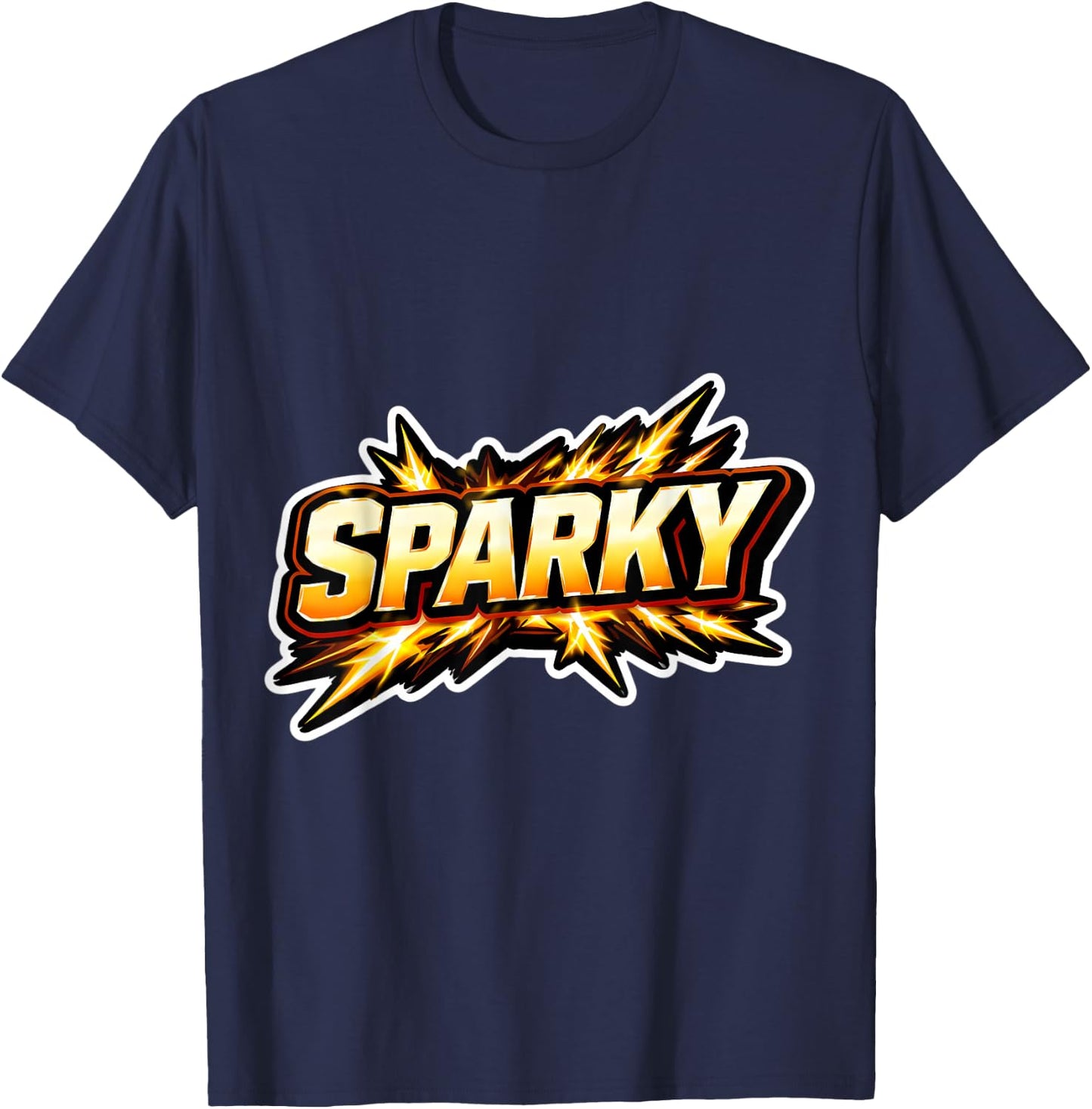 Sparky Funny Electrician Lineman Electrical Worker Joke Fun T-Shirt - T-Shirt | Navy