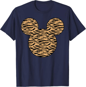 Disney Mickey and Friends Mickey Tiger Print Fill Small T-Shirt - T-Shirt | Navy