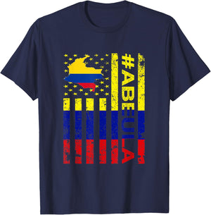 Abuela Colombian Grandma Colombia USA American Mother's Day T-Shirt - T-Shirt | Navy