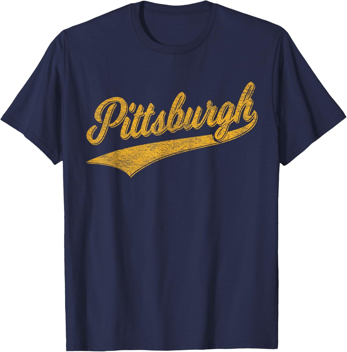 Pittsburgh Pennsylvania Varsity Script Jersey Style T-Shirt - T-Shirt | Navy