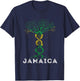 Jamaica Flag Tree Jamaican Roots Heritage Jamaican Pride T-Shirt - T-Shirt | Navy