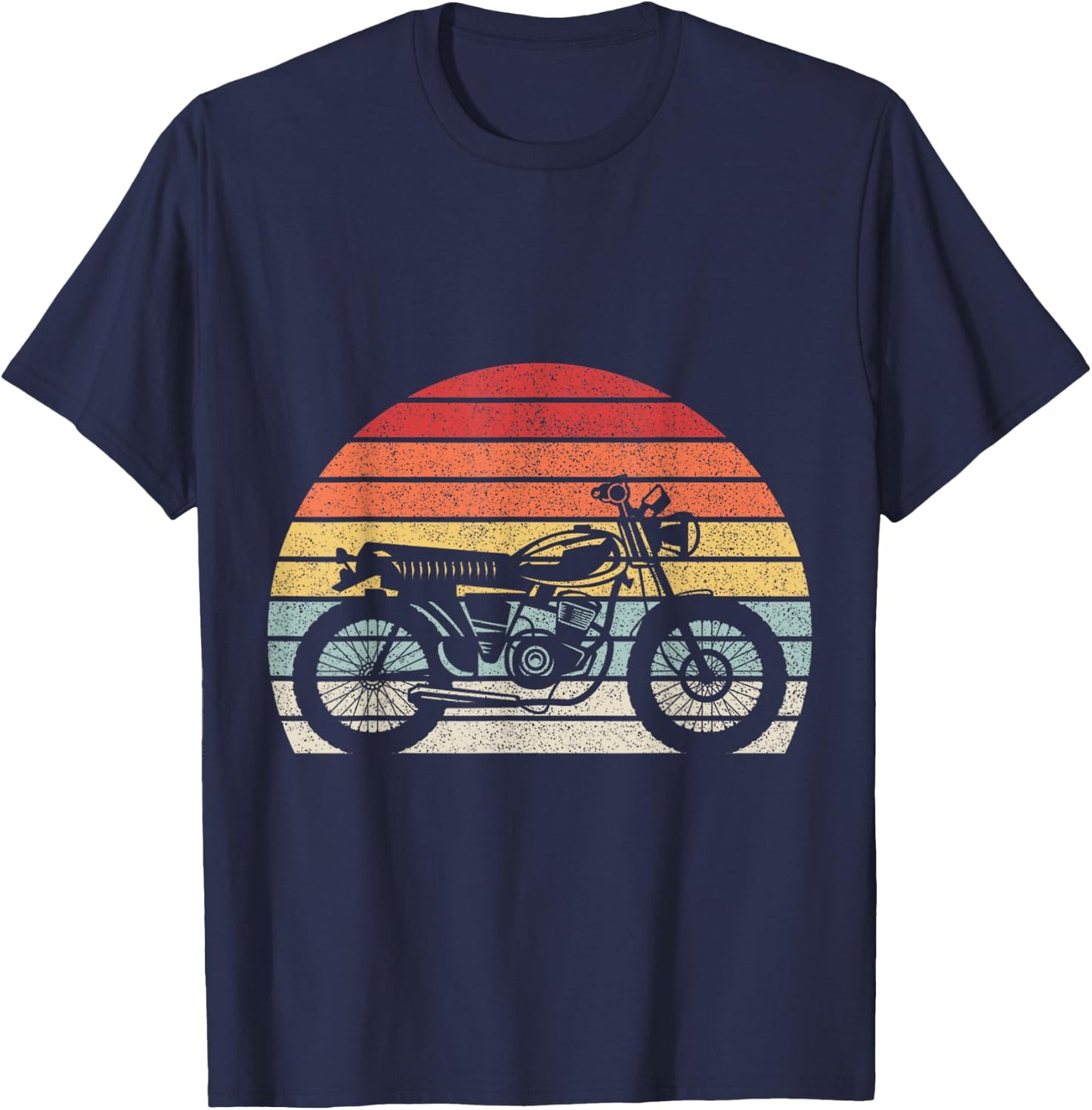 Retro Vintage Motorcycle T-Shirt - T-Shirt | Navy