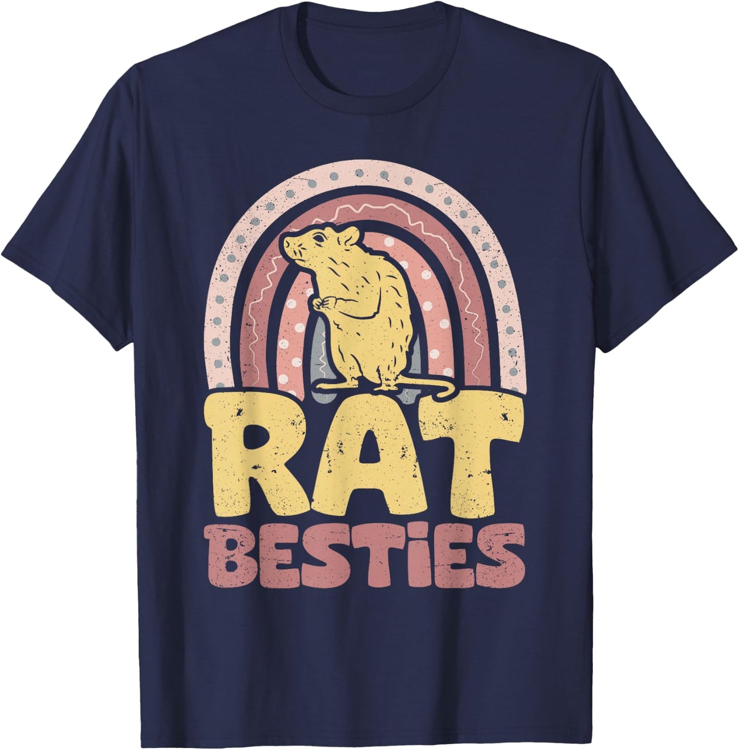 Rat Besties BFF Best Friends Bestie T-Shirt - T-Shirt | Navy
