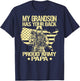 My Grandson Has Your Back - Proud Army Papa Military Grandpa T-Shirt - T-Shirt | Navy