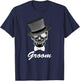 Groom Halloween Wedding Day of Dead T-Shirt - T-Shirt | Navy