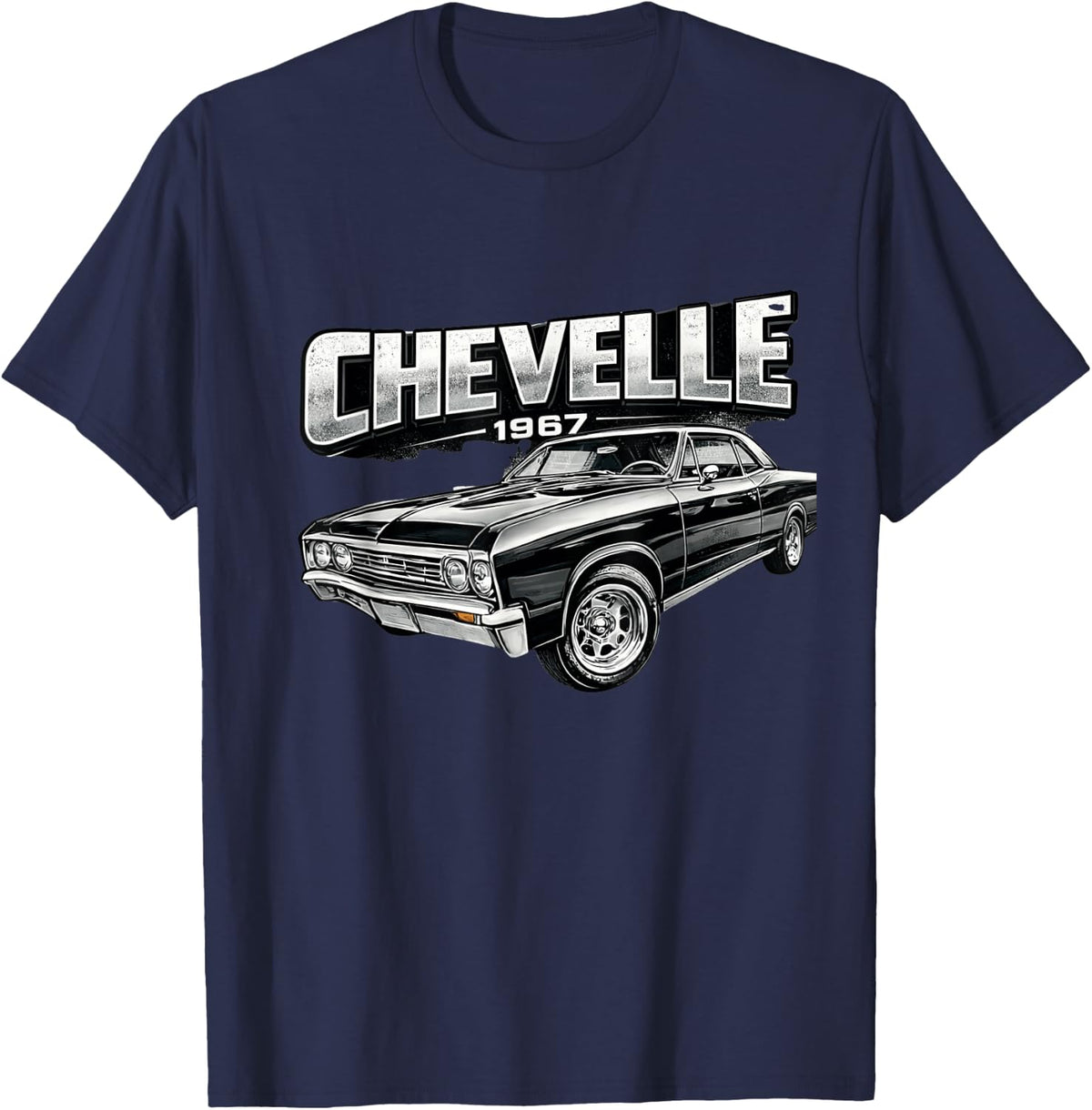 Retro Automotive Lover 1967 American Vehicles Classic Muscle T-Shirt - T-Shirt | Navy