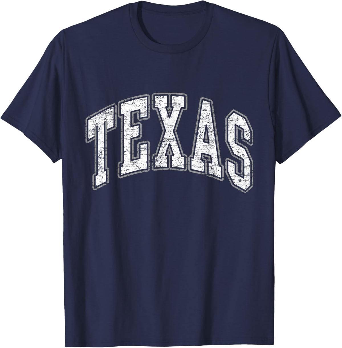 Texas Vintage Retro Varsity Arch Men Girl Women Kids Adult T-Shirt - T-Shirt | Navy