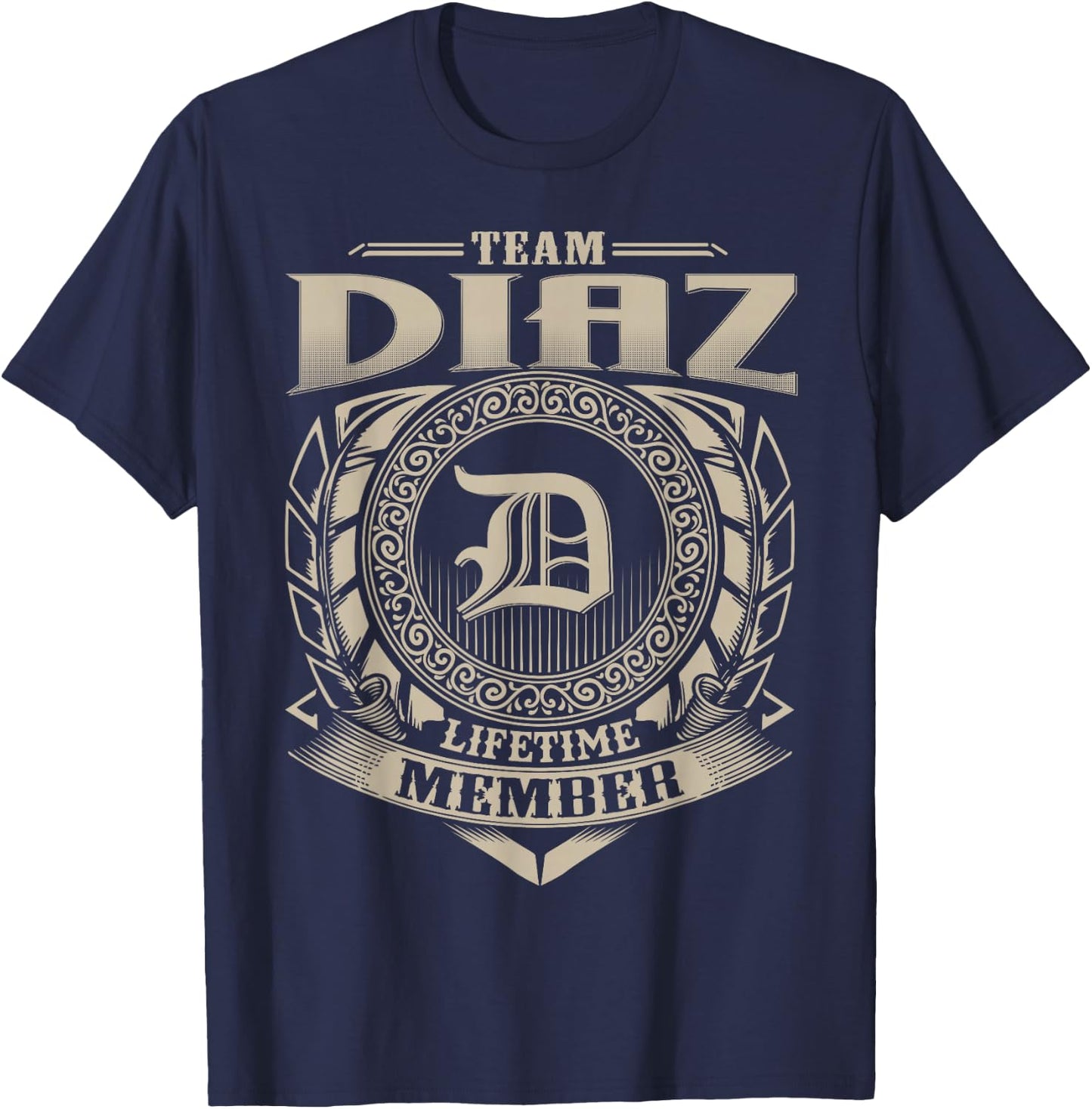 Team DIAZ Lifetime Member Vintage DIAZ Family T-Shirt - T-Shirt | Navy
