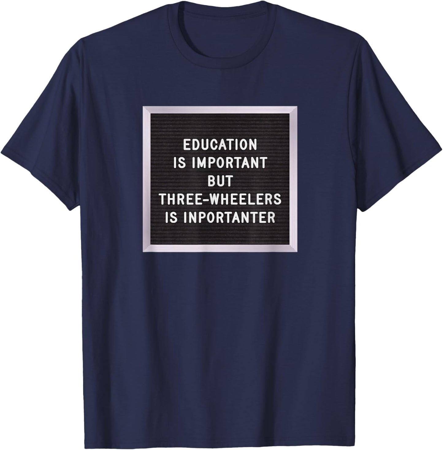 Vintage 1980's Style 3 Wheeler funny T-Shirt - T-Shirt | Navy