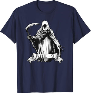 Kill Process Linux Coding & Nerd Pride Sudo Style Humor T-Shirt - T-Shirt | Navy