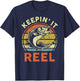 Bass Fishing-Shirt Keeping It Reel Cool Dad Gift Funny Papa T-Shirt - T-Shirt | Navy