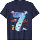 Kids 7th Birthday Party Ocean 7 Year Old Sea Fish Aquarium Boy T-Shirt - T-Shirt | Navy