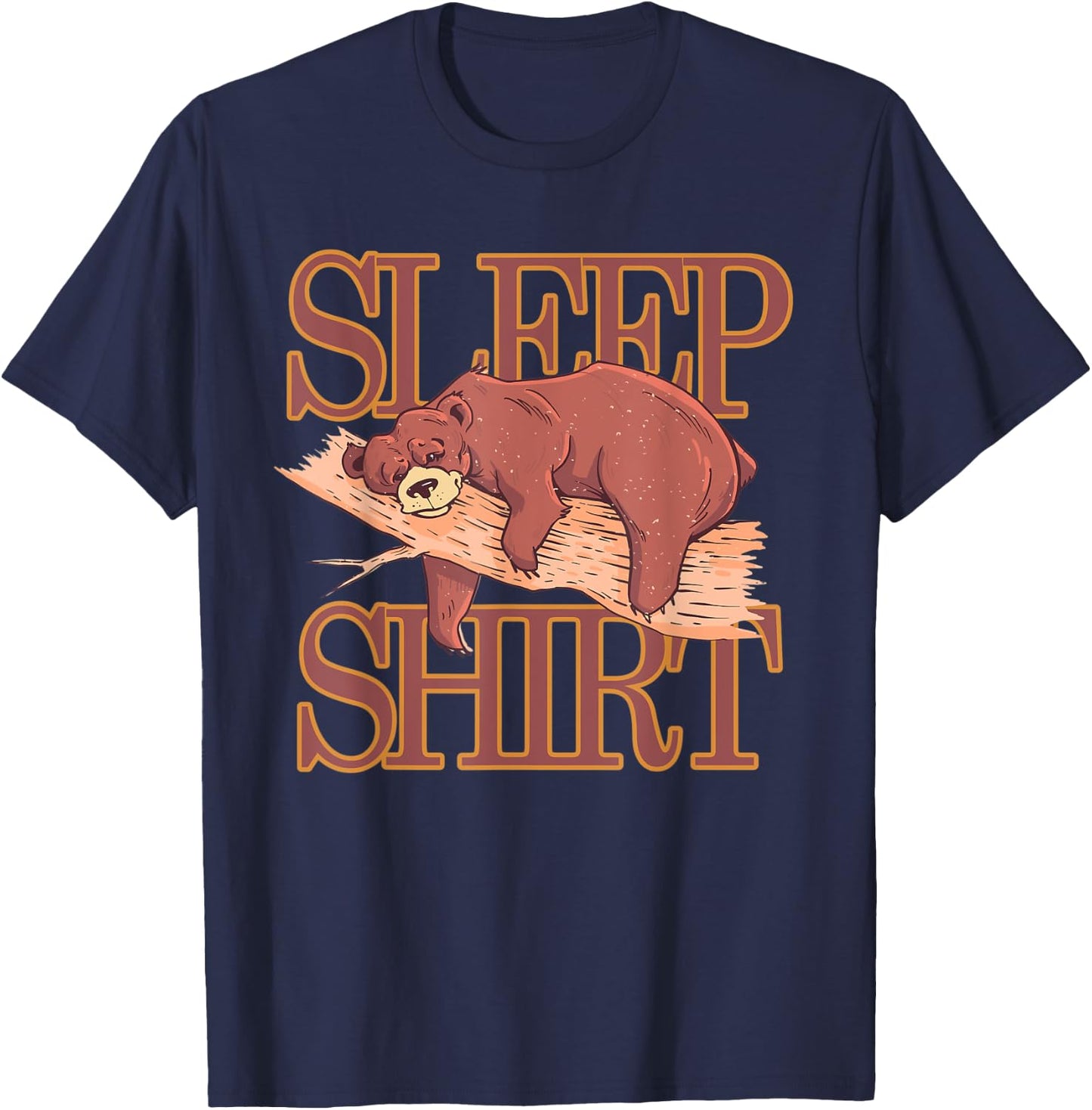 Sleep shirt pajamas pajamas nightgown bear gift T-Shirt - T-Shirt | Navy