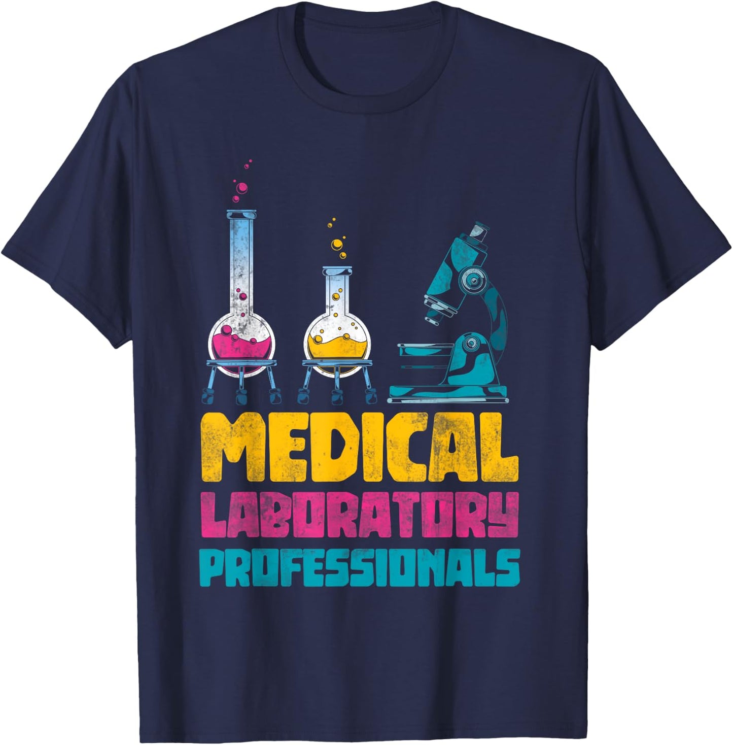 Med Lab Technician Medical Laboratory Professionals T-Shirt - T-Shirt | Navy