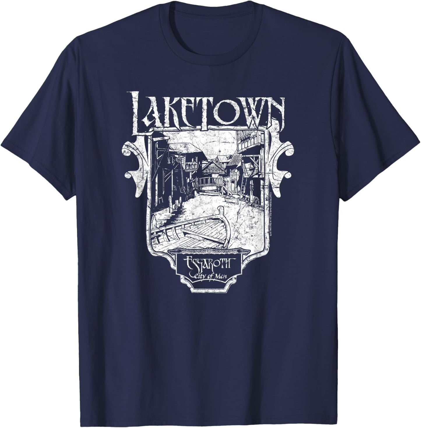 Hobbit Laketown Simple T-Shirt - T-Shirt | Navy
