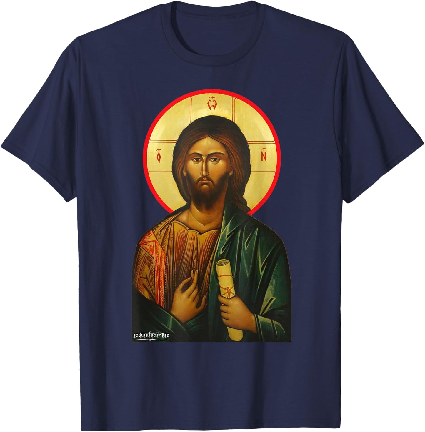 Jesus Christ Icon Greek T-Shirt - T-Shirt | Navy