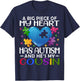 A Big Piece Of My Heart Has Autism and He's My Cousin T-Shirt - T-Shirt | Navy