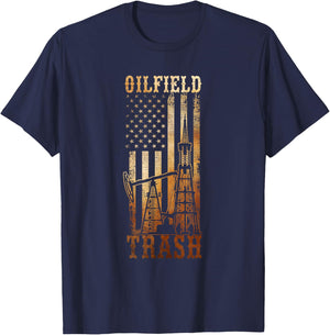 Oilfield Trash Not For The Weak For Oil Rig and Gas Workers T-Shirt - T-Shirt | Navy