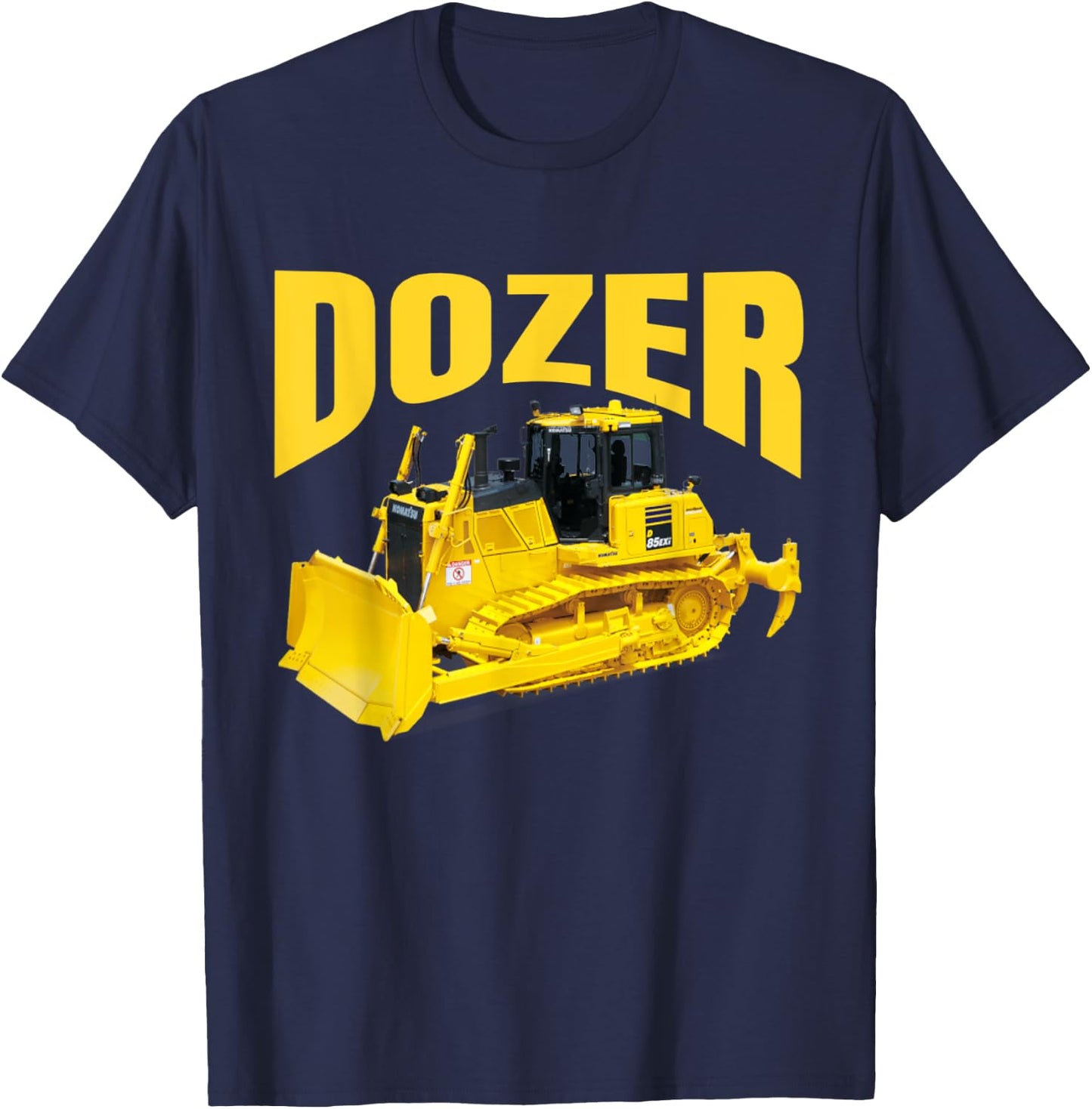 Fun heavy equipment bulldozer for kid's and adults T-Shirt - T-Shirt | Navy